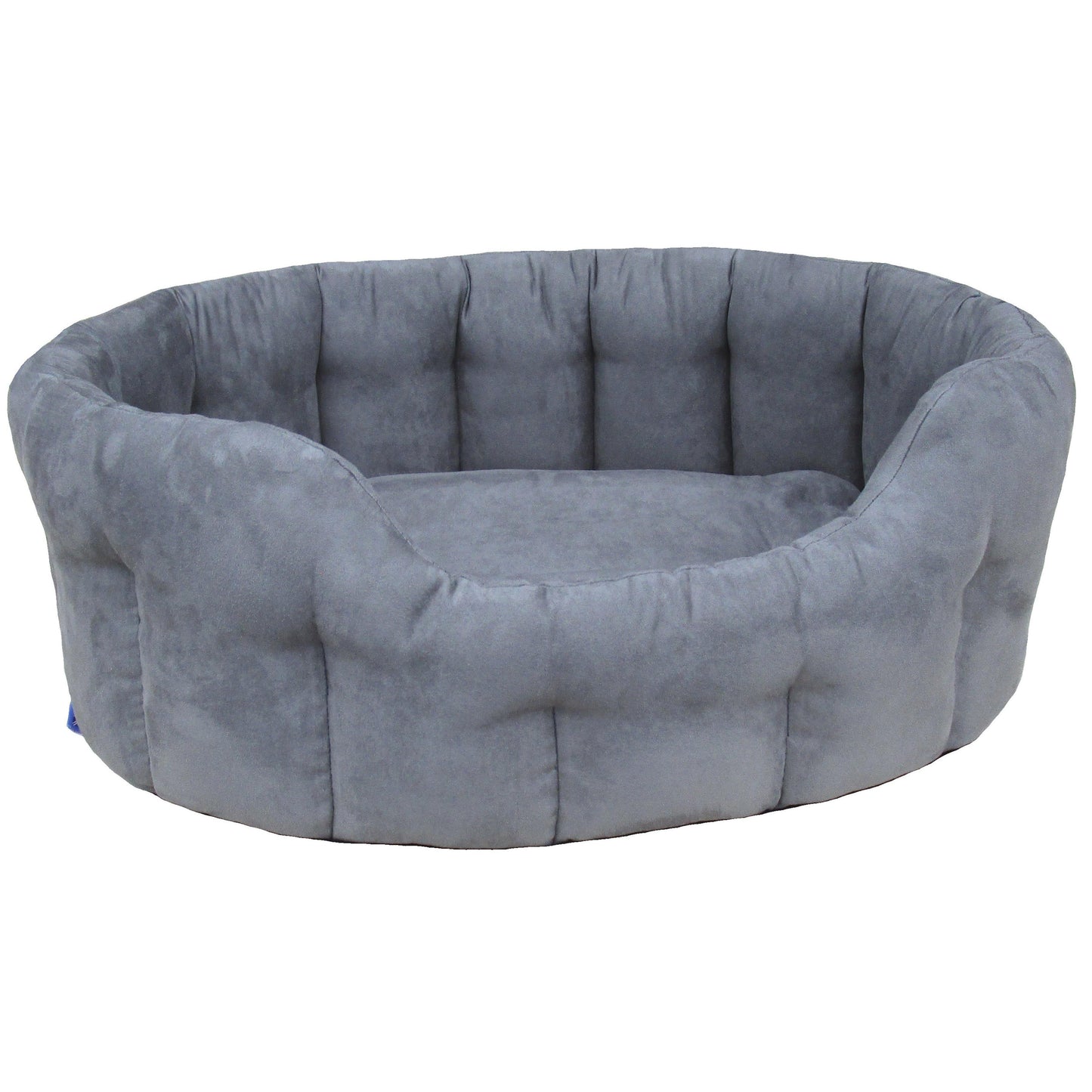 P&L Premium Heavy Duty Oval Faux Suede Dog Bed - Dog Bed Outlet